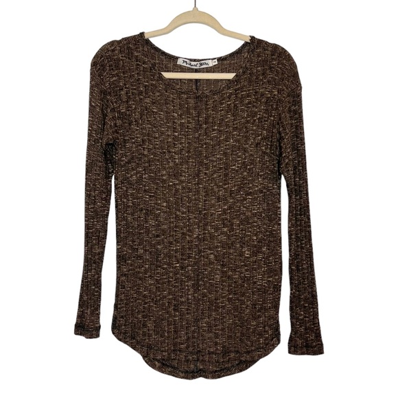 MICHAEL STARS Drapey Long Sleeve Tee. Size OS - Picture 3 of 7